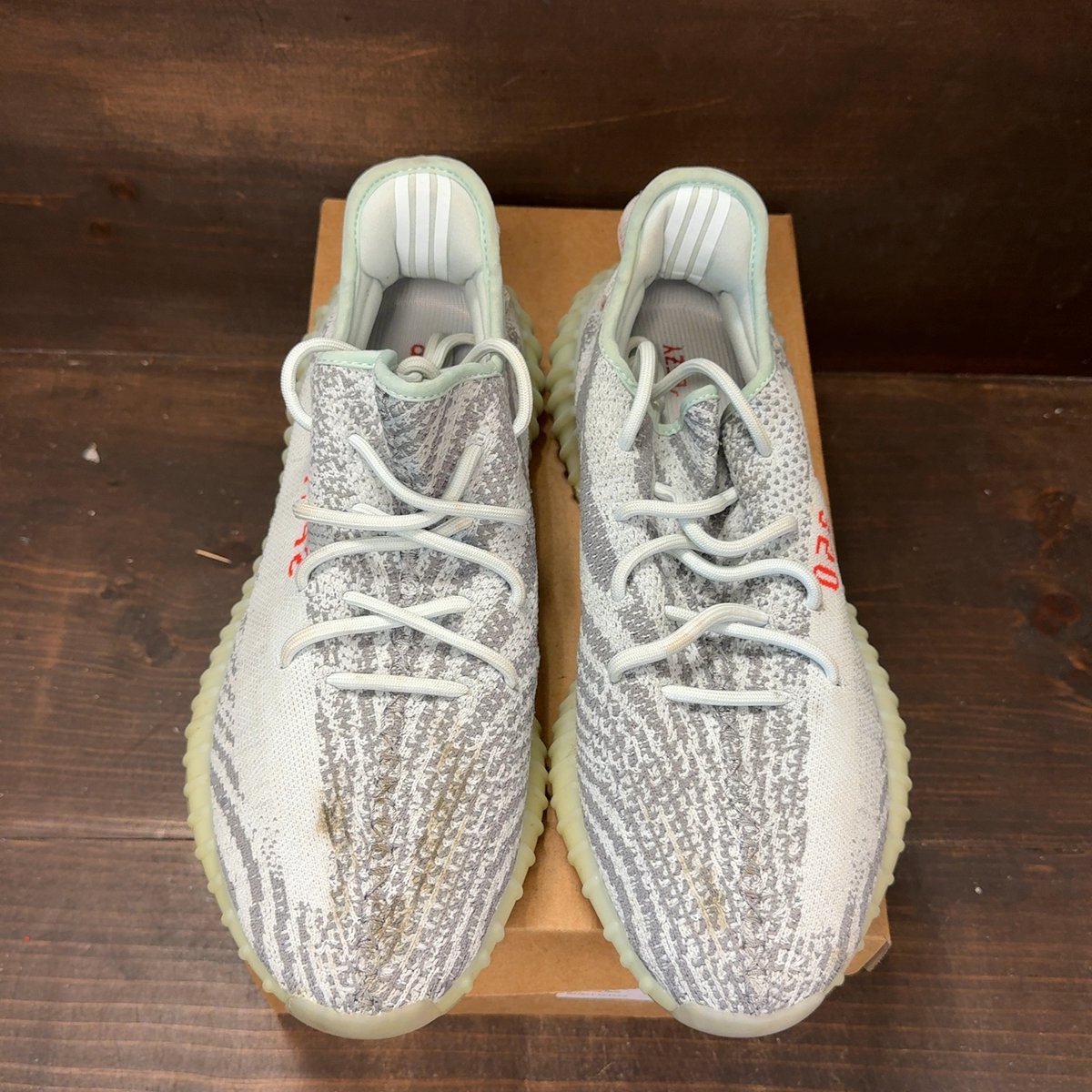 adidas Yeezy Boost 350 V2 Blue Tint Size 12 (Pre-Owned) - tag