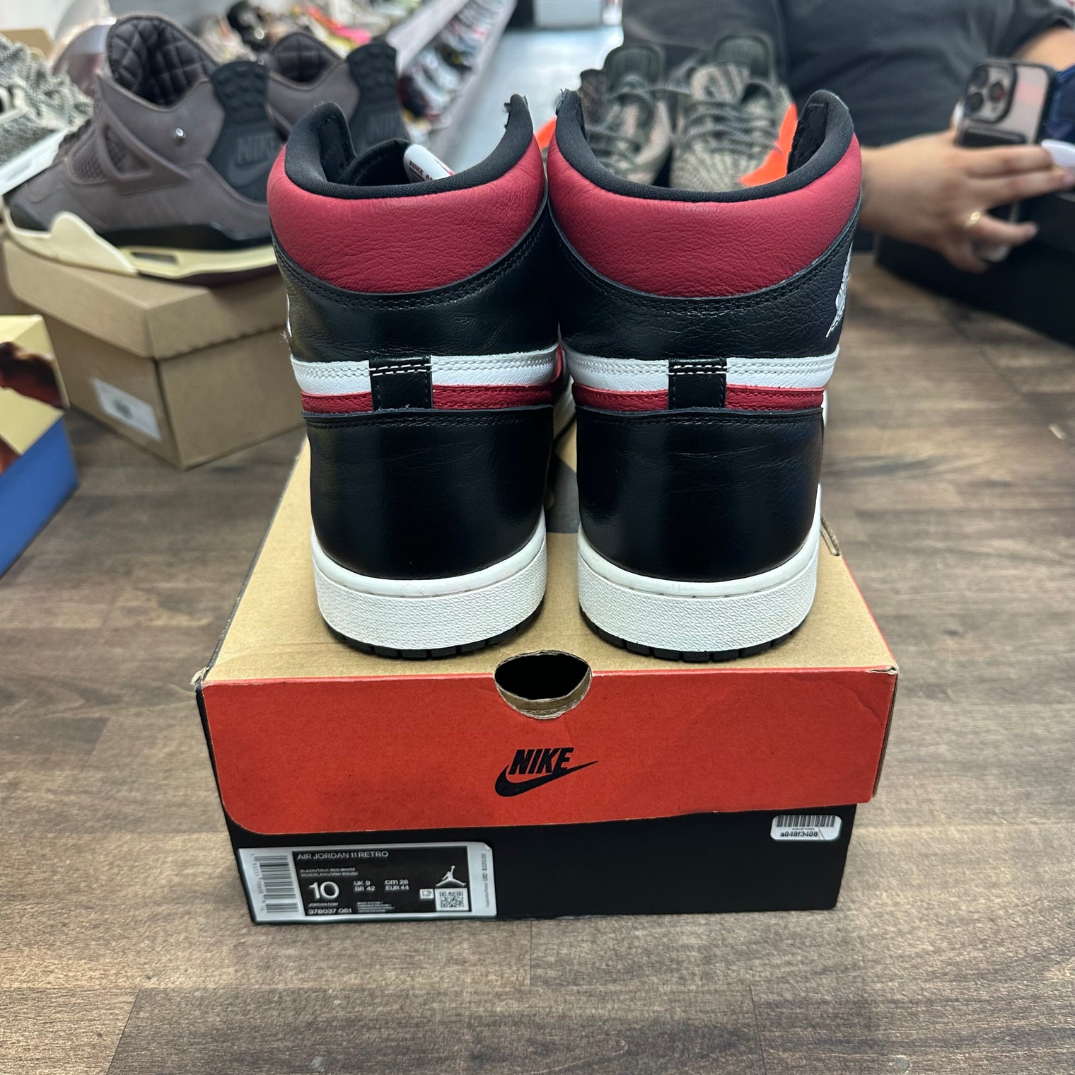 Black Gym Red Jordan 1 High (Used, Replacement Box)