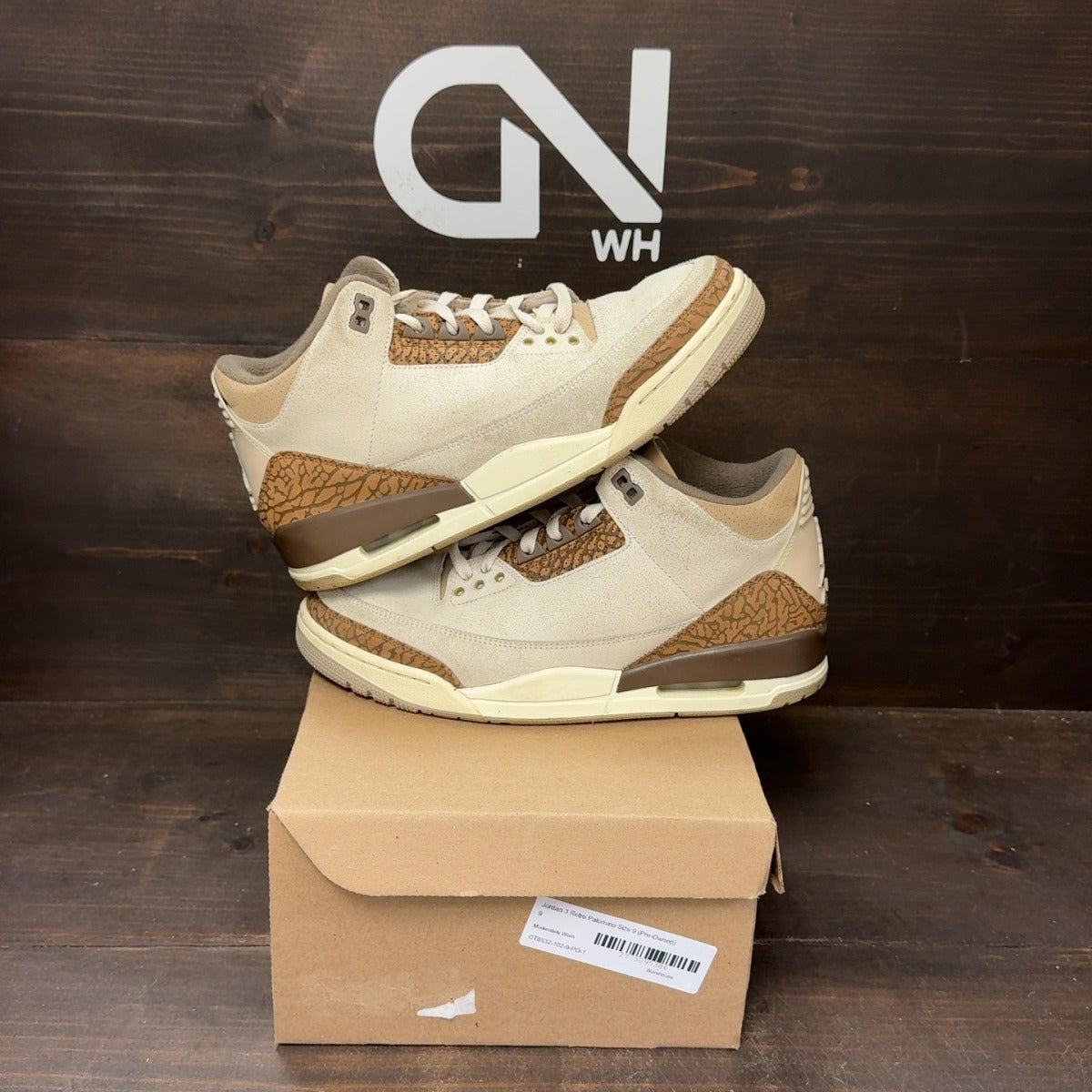 Jordan 3 Retro Palomino Size 9 (Pre-Owned) - Image 1