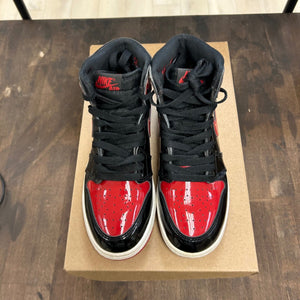 Jordan 1 Retro High OG Patent Bred (GS) Size 4.5Y (Pre-Owned) - Image 2