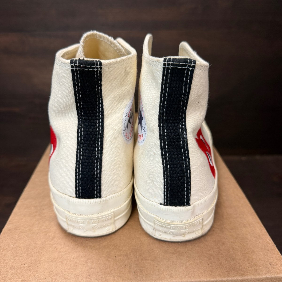 Converse Chuck Taylor All Star 70 Hi Comme des Garcons PLAY White Size 7 (Pre-Owned) - Image 4