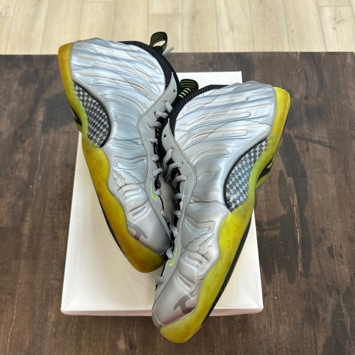 Nike Air Foamposite One Silver Volt Camo - Image 1