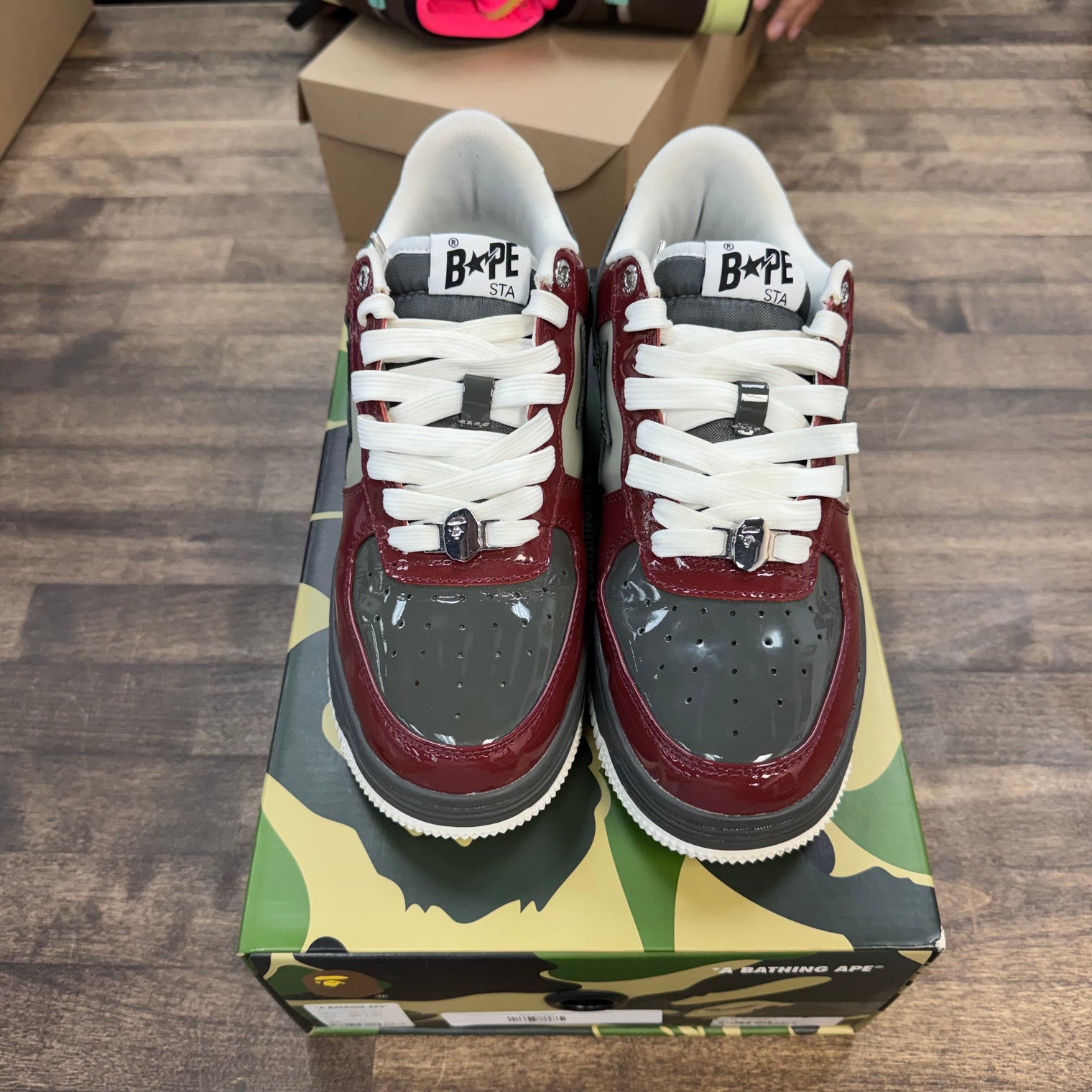 A Bathing Ape Bape Sta Nostalgic Burgundy Grey (USED)