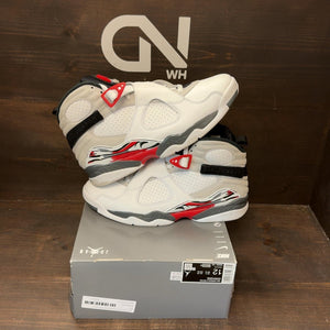 Jordan 8 Retro White True Red (2025) Size 12 (Pre-Owned) - front