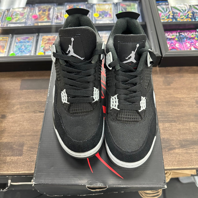 Black Canvas Jordan 4 (USED)