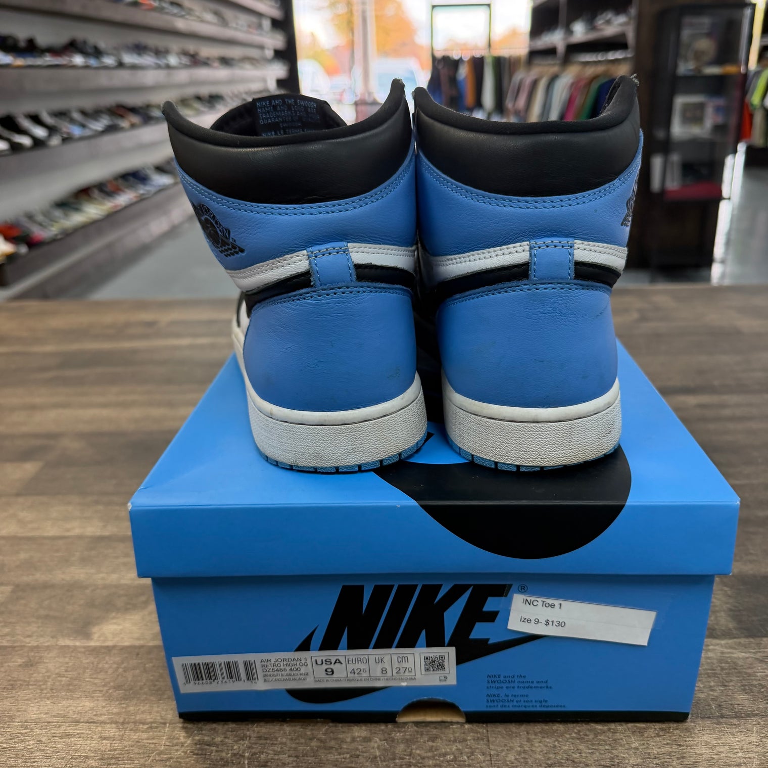 UNC Toe Jordan 1 High (USED)