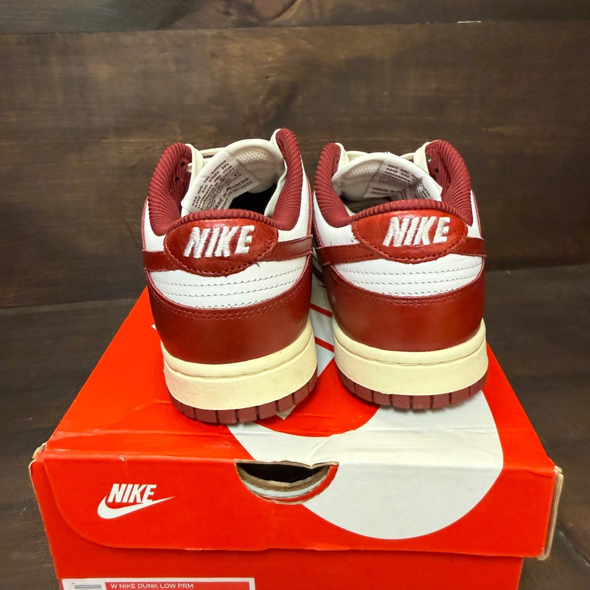 Nike Dunk Low PRM Vintage Team Red (Women's) - Image 5