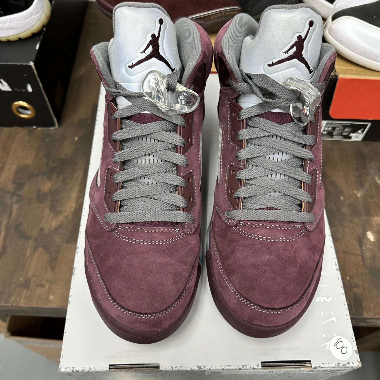 Burgundy Jordan 5 Retro (USED, No lid)