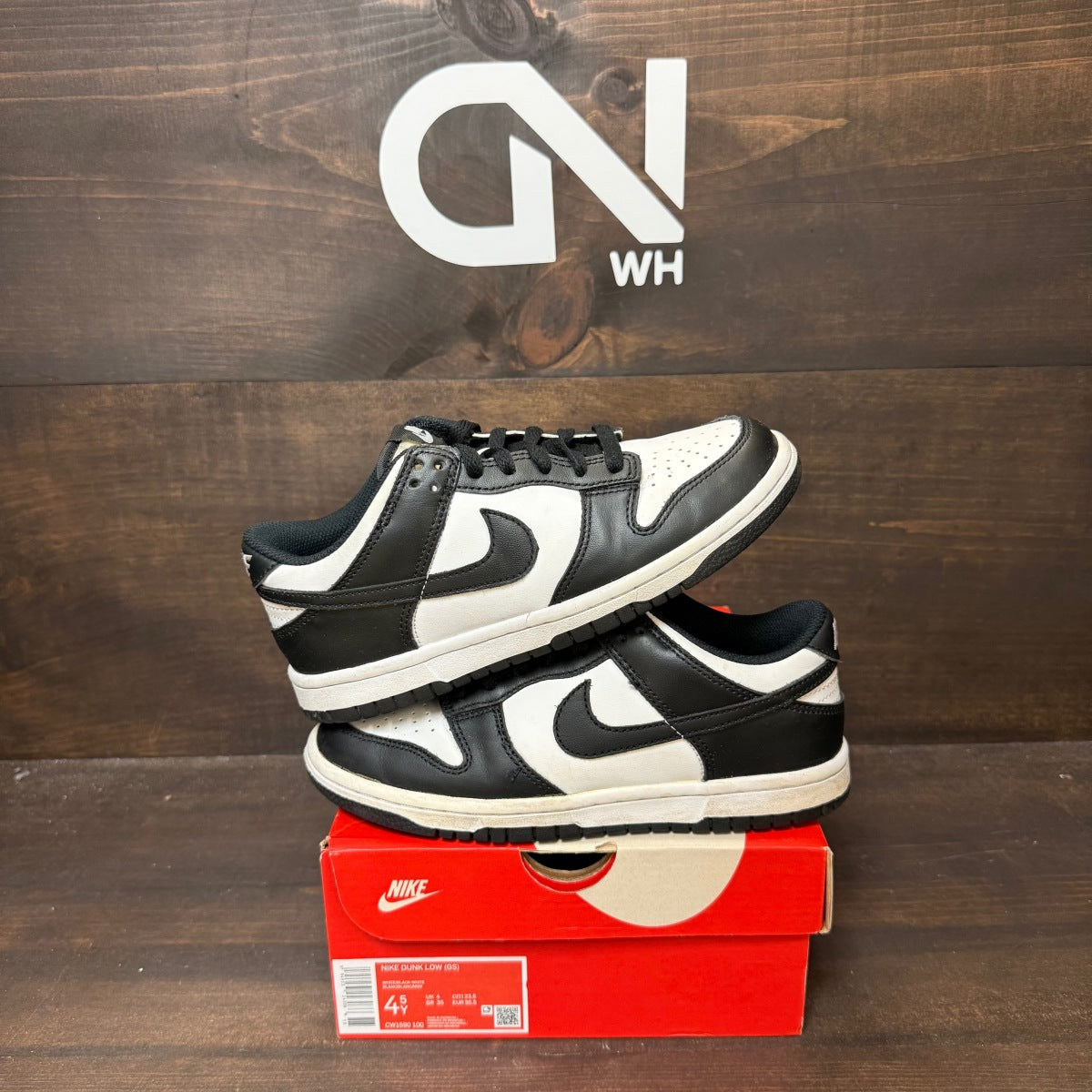 Nike Dunk Low Retro White Black Panda (GS) - Image 1