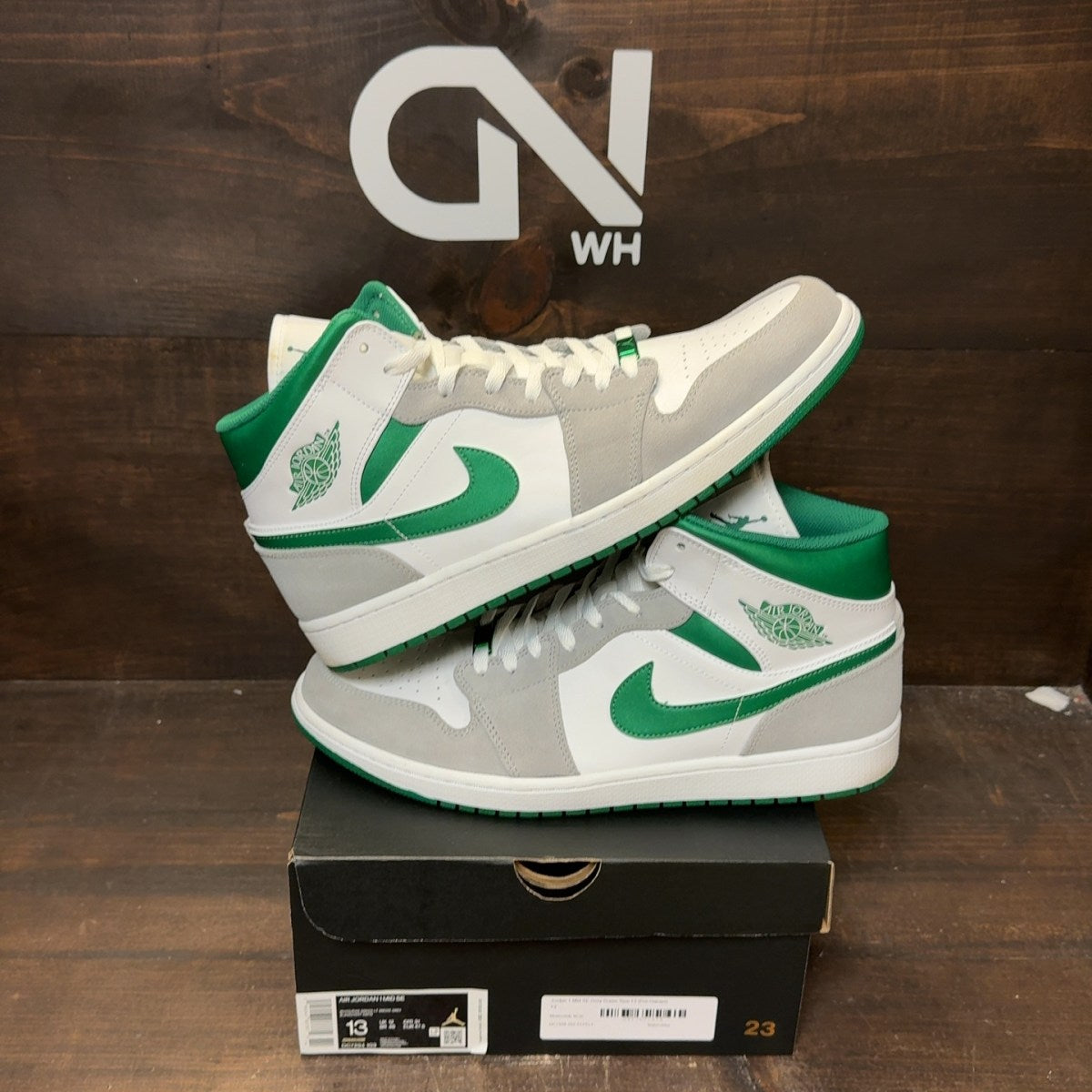 Jordan 1 Mid SE Grey Green - Image 1