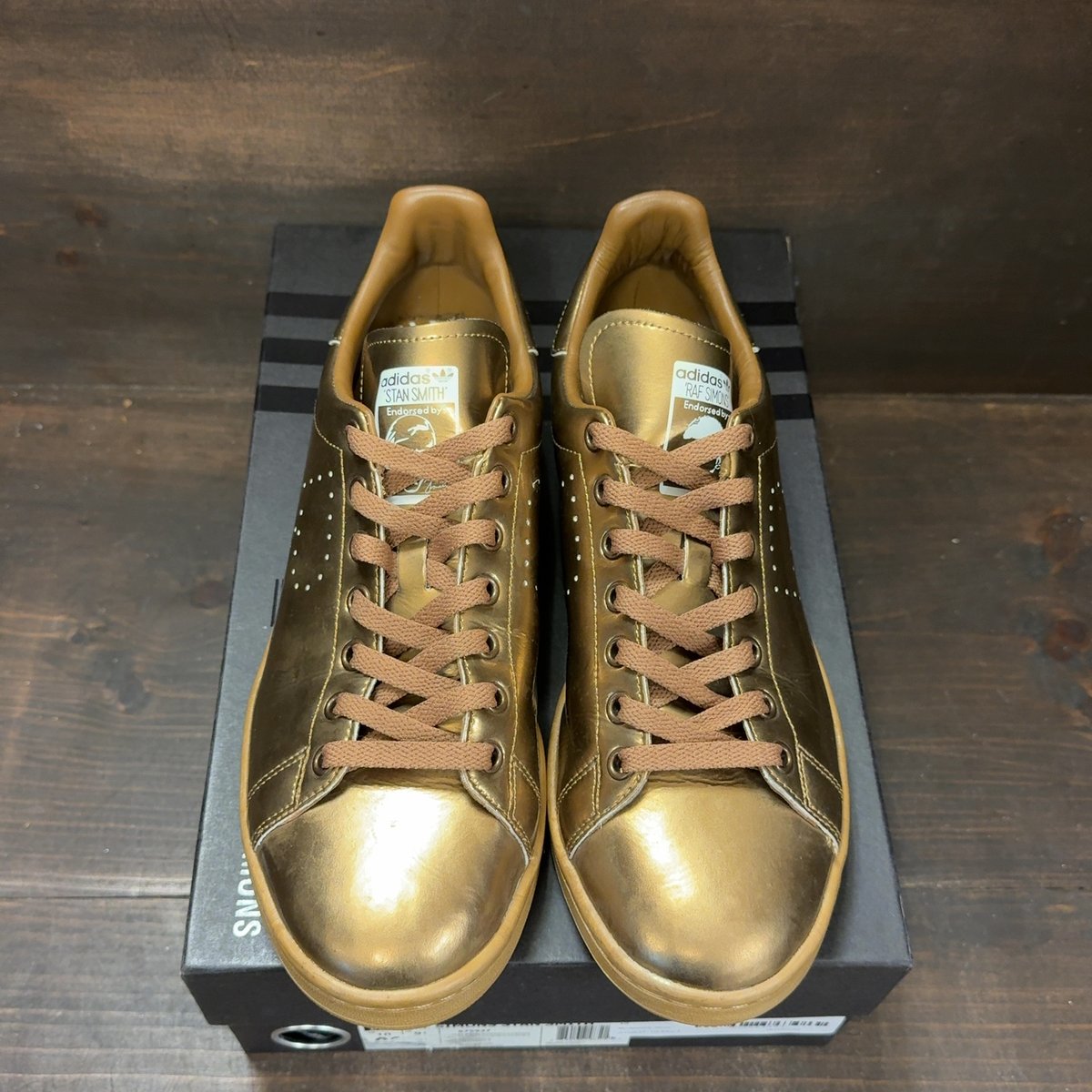 adidas Stan Smith Raf Simons Copper Metallic Size 10 (Pre-Owned) - tag