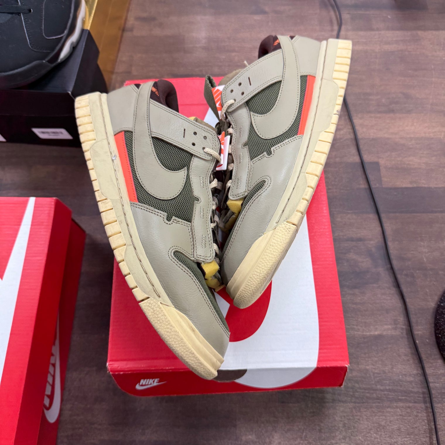 Medium Olive Nike Air Dunk Jumbo (USED)