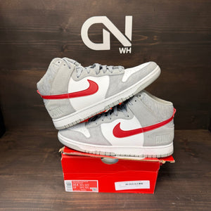 Nike Dunk High Light Smoke Grey Gym Red - Image 1