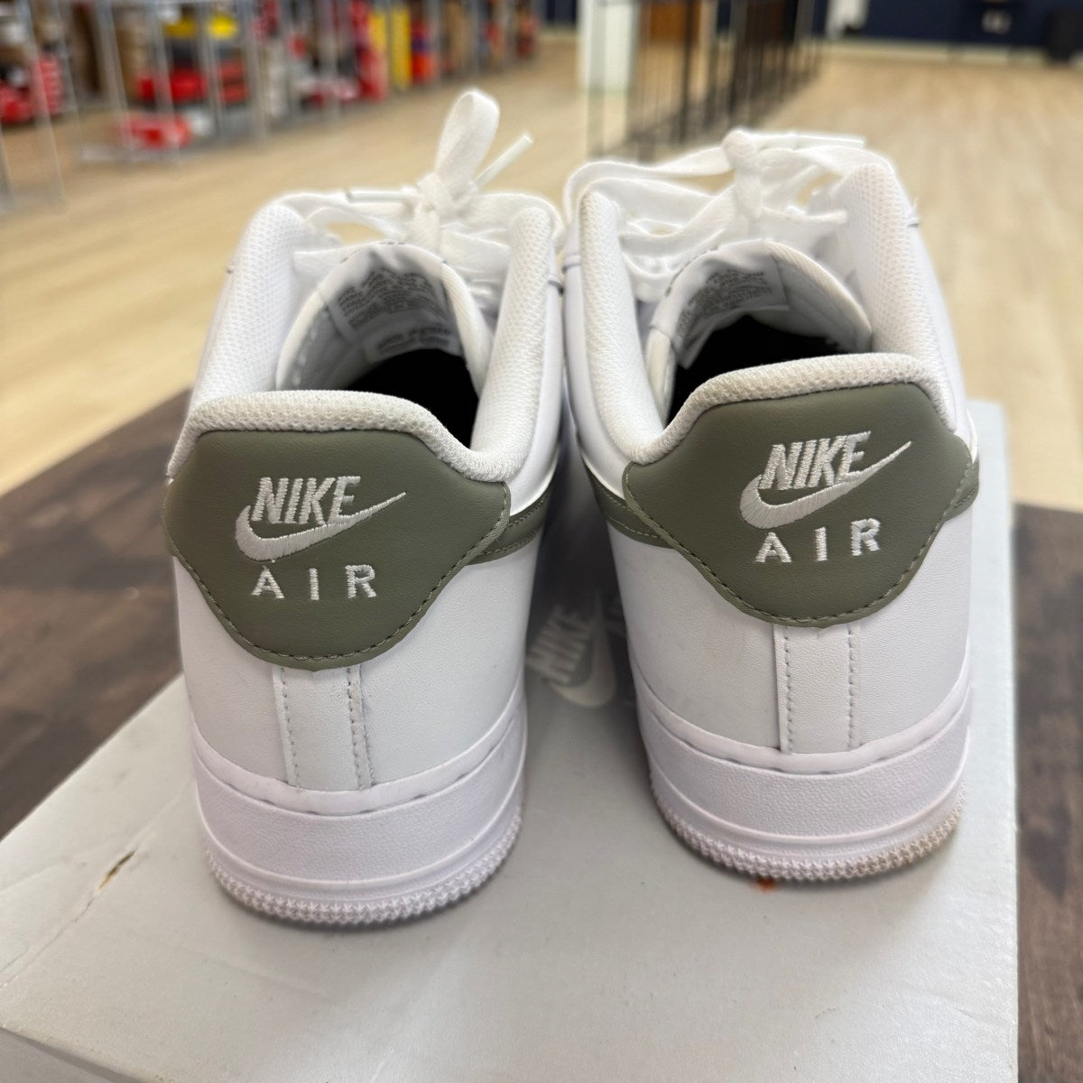 Nike Air Force 1 Low '07 White Neutral Olive Size 11 (Pre-Owned) - Image 4