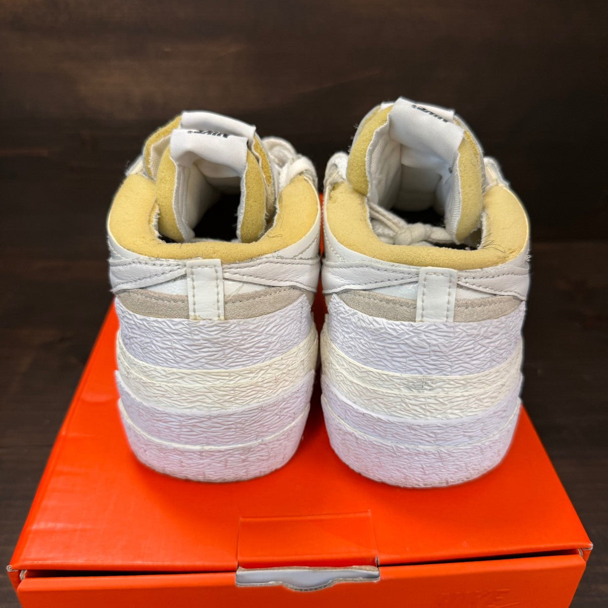 Nike Blazer Low sacai White Patent Leather - Image 4