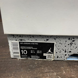 Jordan 4 Retro University Blue Size 10 (Pre-Owned) - aux