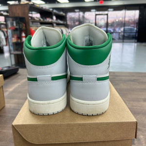 Jordan 1 Mid White Pure Platinum Pine Green Size 10.5 (Pre-Owned)