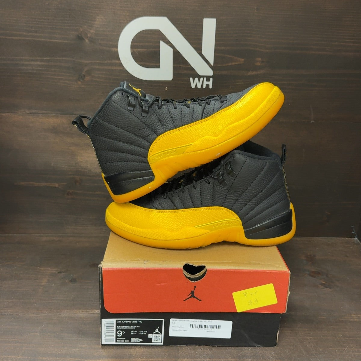 Jordan 12 Retro Black University Gold - Image 1