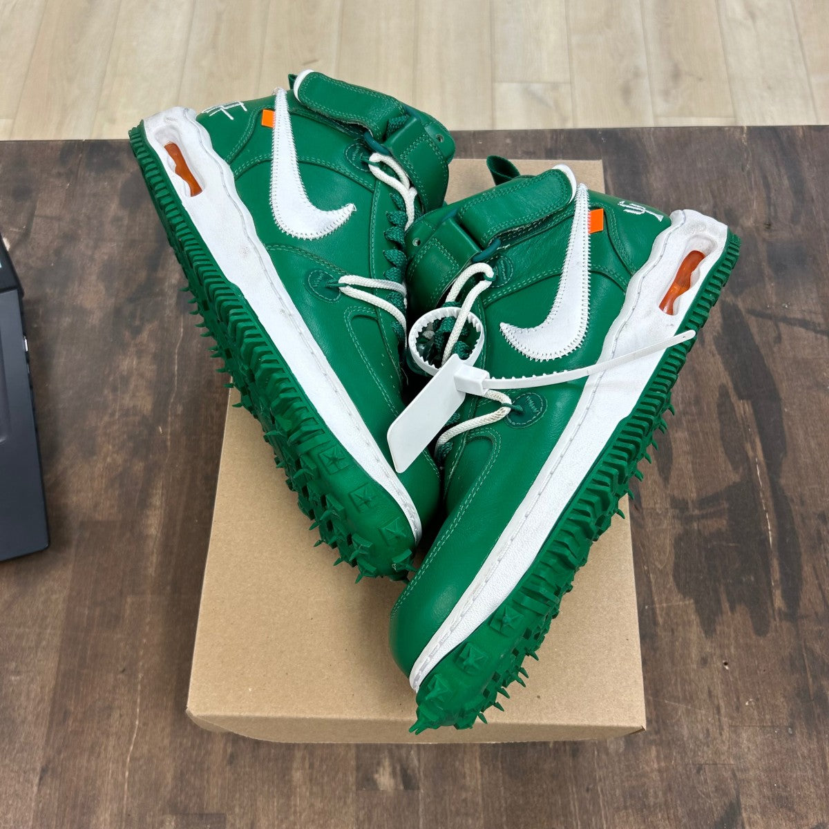 Nike Air Force 1 Mid Off-White Pine Green Size 9.5 (Pre-Owned) - Image 1