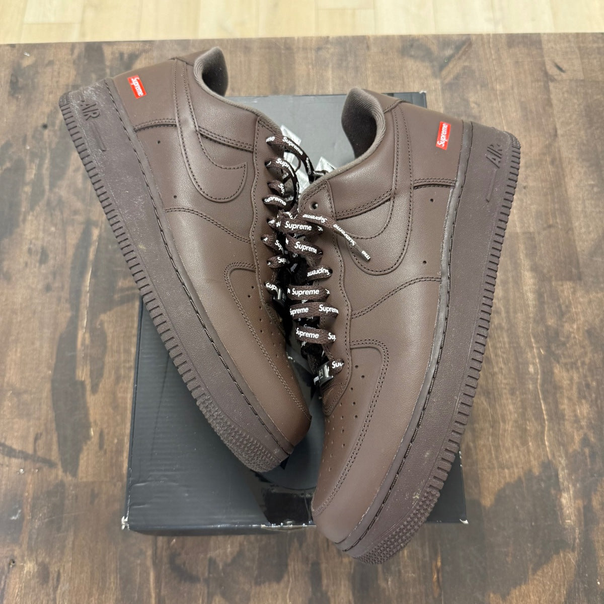 Nike Air Force 1 Low Supreme Baroque Brown Size 11 (Pre-Owned) - Image 1