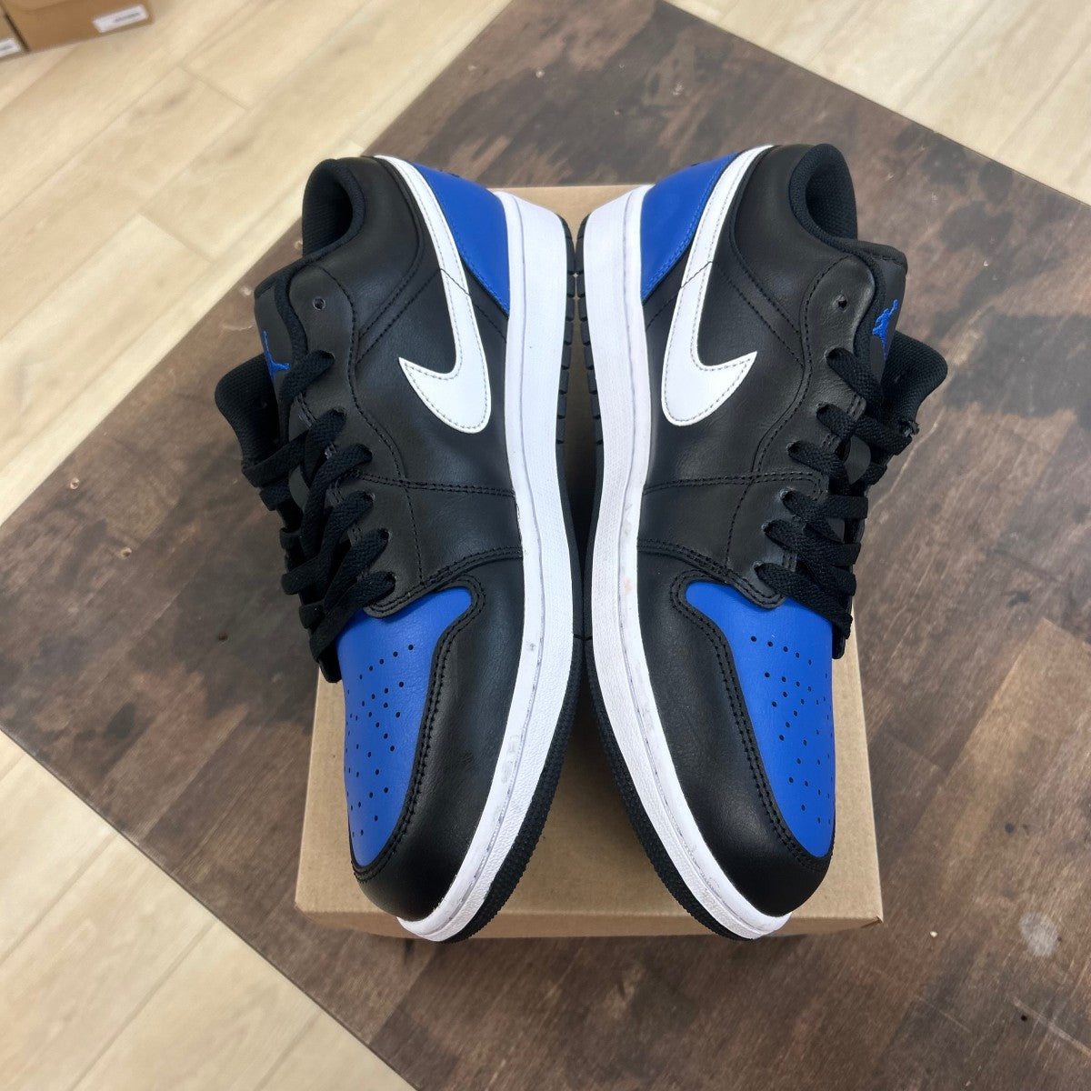 Jordan 1 Low Black Royal Toe Size 12 (Pre-Owned) - Image 3
