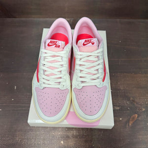 Jordan 1 Retro Low OG SP Travis Scott Sail Tropical Pink Size 7.5 (Pre-Owned) - side