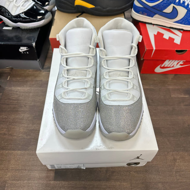White Metallic Silver Jordan 11 (W) (USED)
