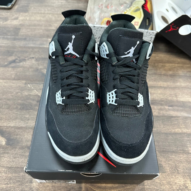 Black Canvas Jordan 4 (USED)