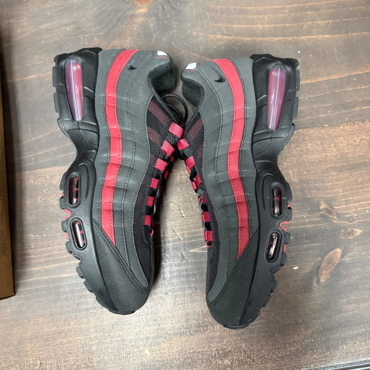Nike Air Max 95 OG Big Bubble Black Crimson Grey - Image 3