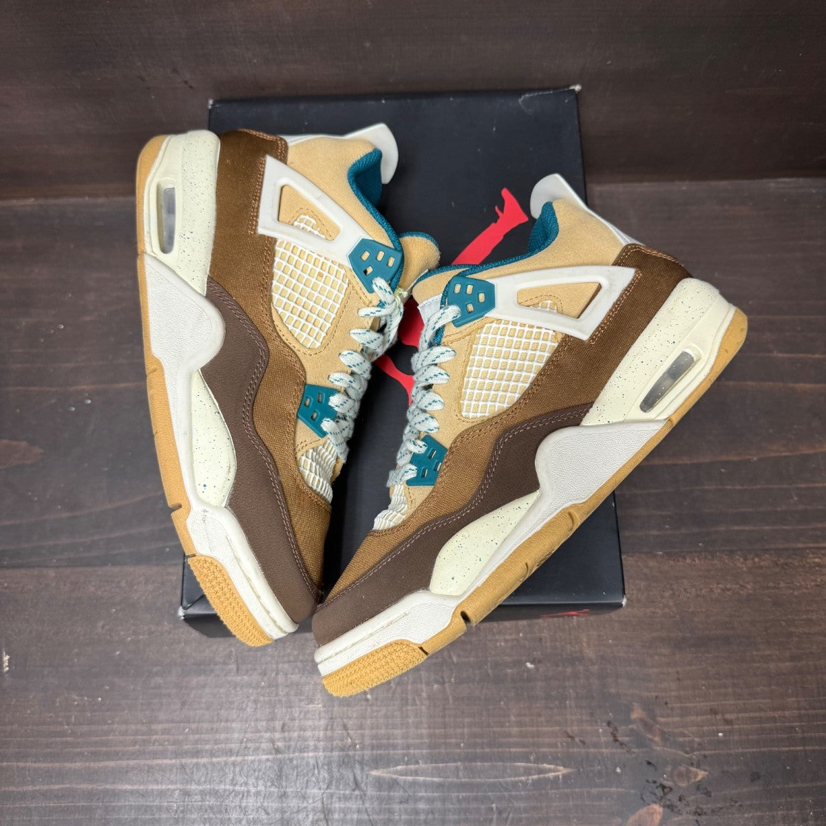 Jordan 4 Retro Cacao Wow (GS) Size 7Y (Pre-Owned) - tag