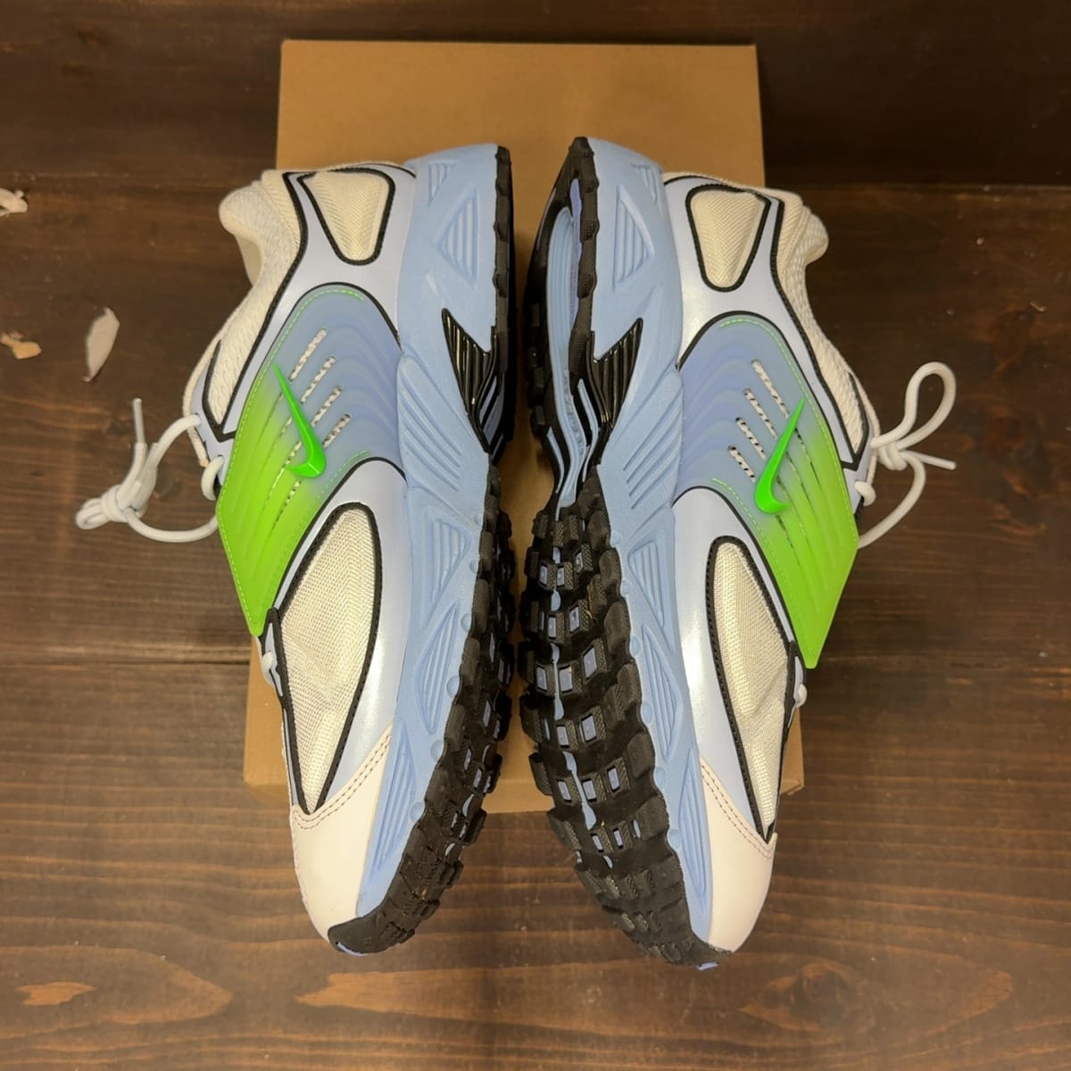 Nike Air Pegasus Wave Football Grey Green Strike Size 12 (Pre-Owned) - aux