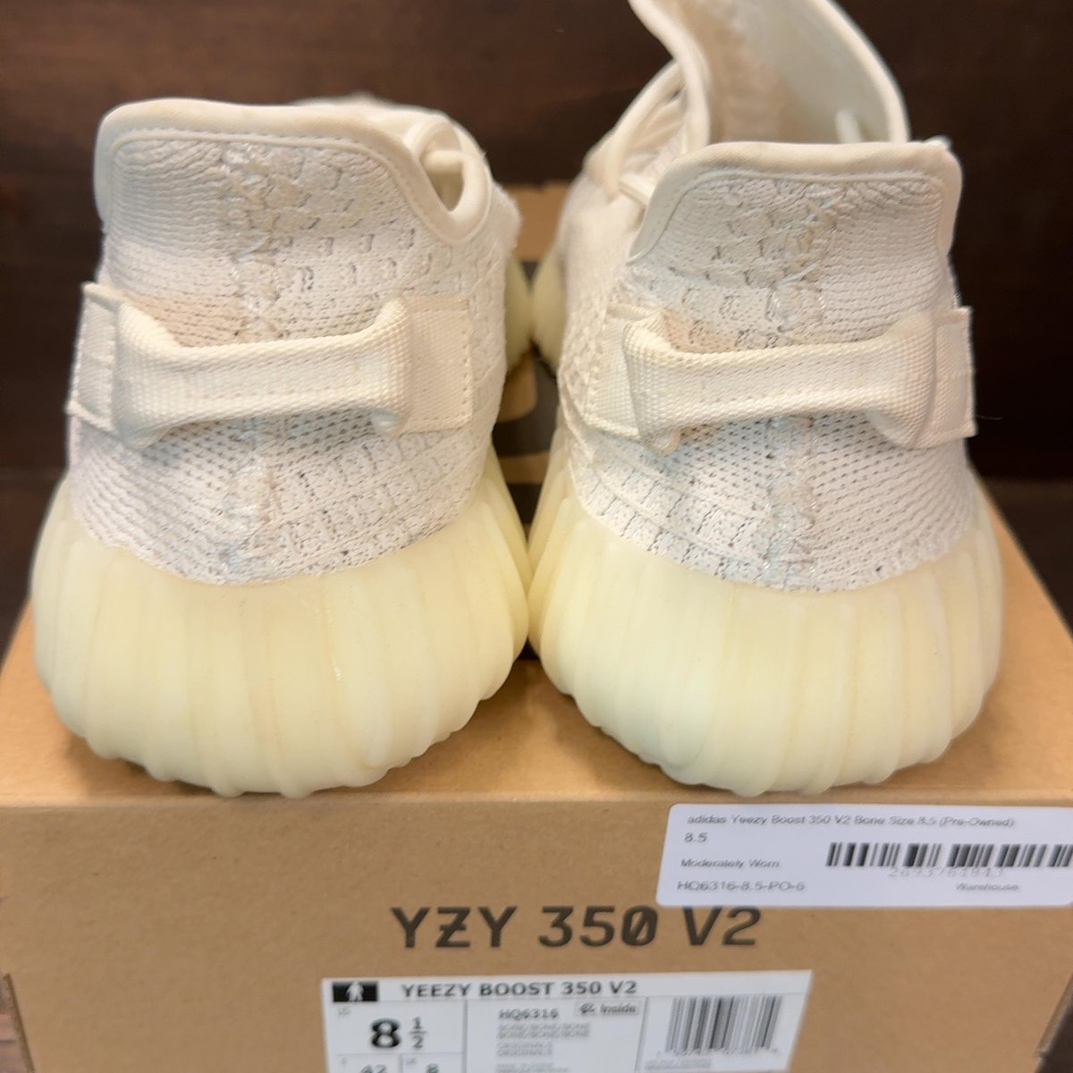 adidas Yeezy Boost 350 V2 Bone Size 8.5 (Pre-Owned) - aux