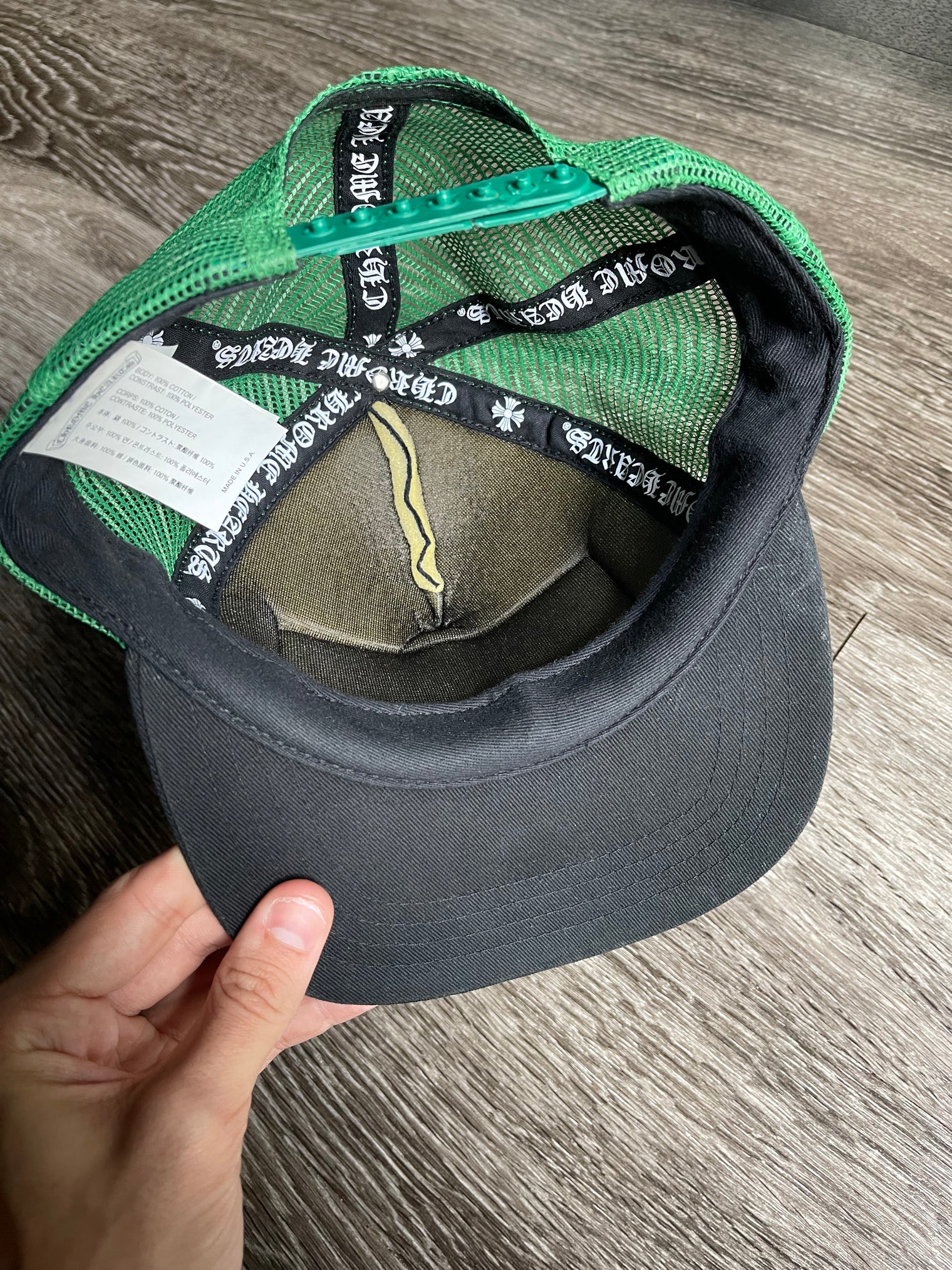 Chrome Hearts Black Green Hollywood Trucker (USED)