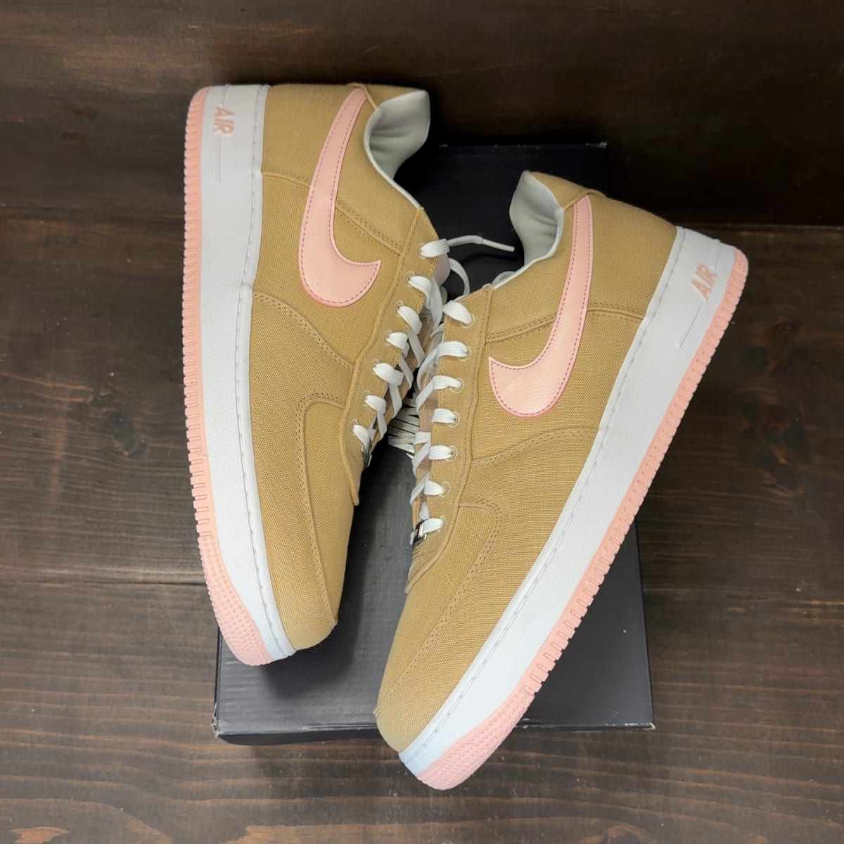 Nike Air Force 1 Low Linen Canvas Size 14 (Pre-Owned) - back