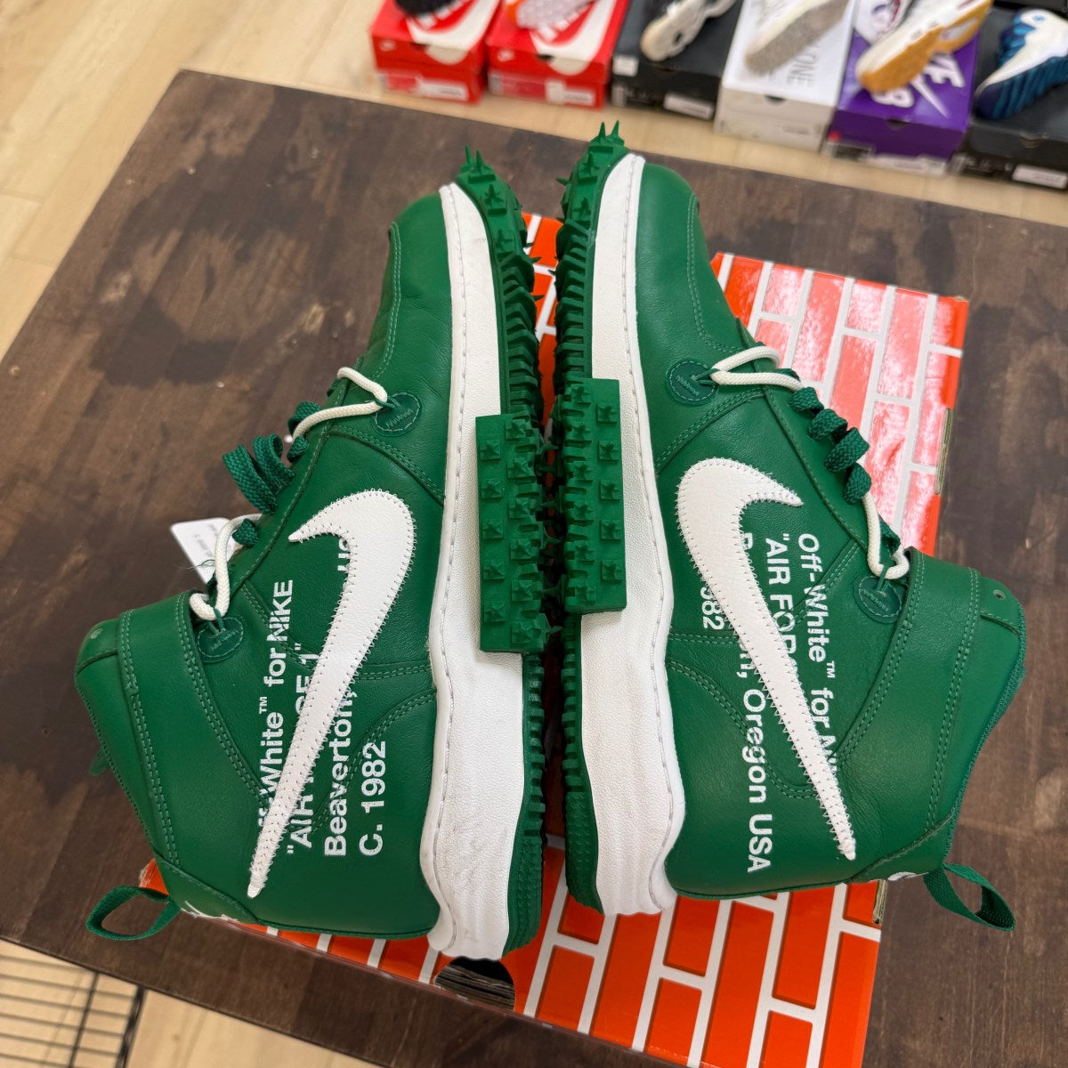 Nike Air Force 1 Mid Off-White Pine Green - Image 4