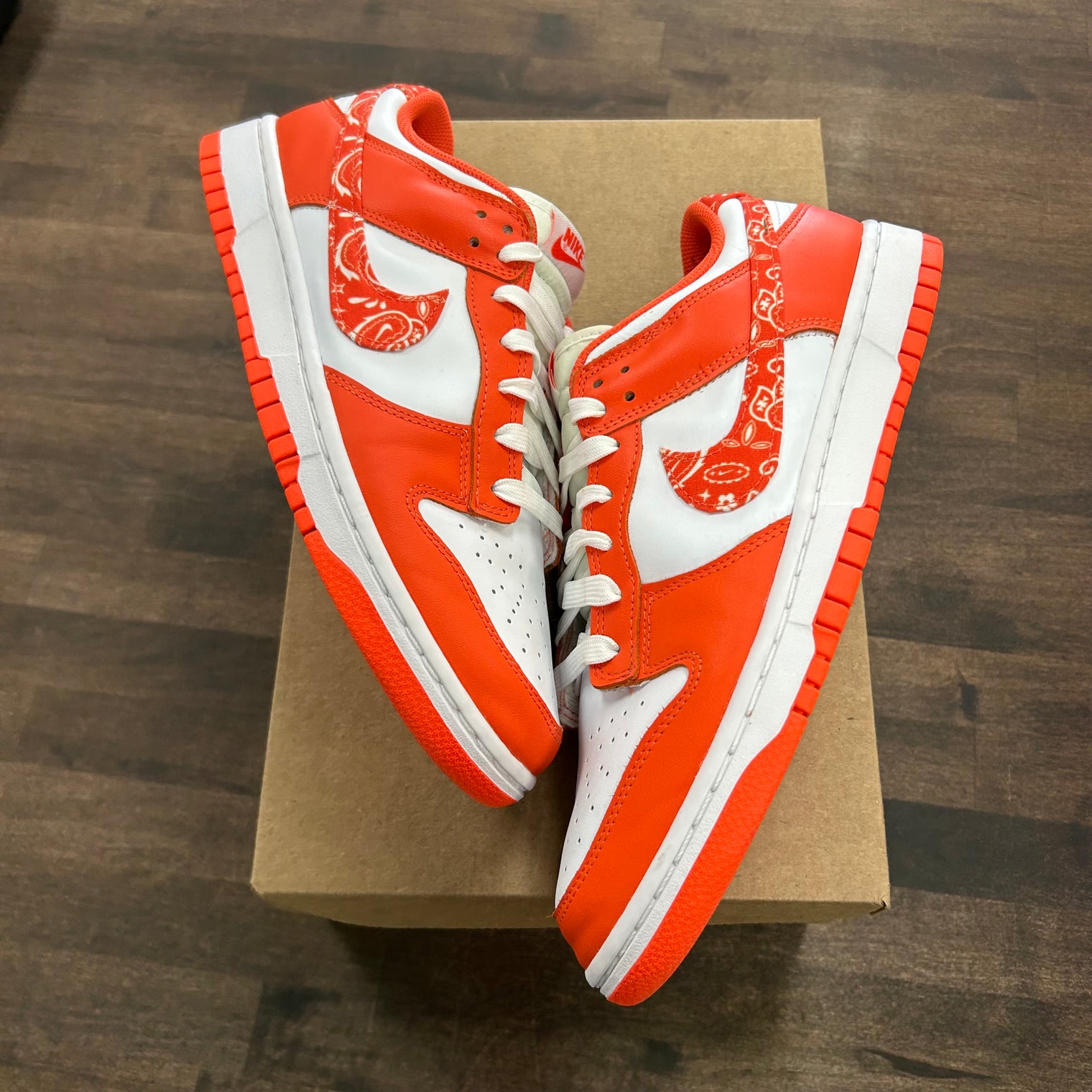 Orange Paisley Nike Dunk Low (W) (USED, No Box)