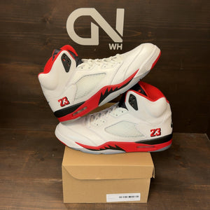 Jordan 5 Retro Fire Red Black Tongue (2025) Size 13 (Pre-Owned) - Image 1