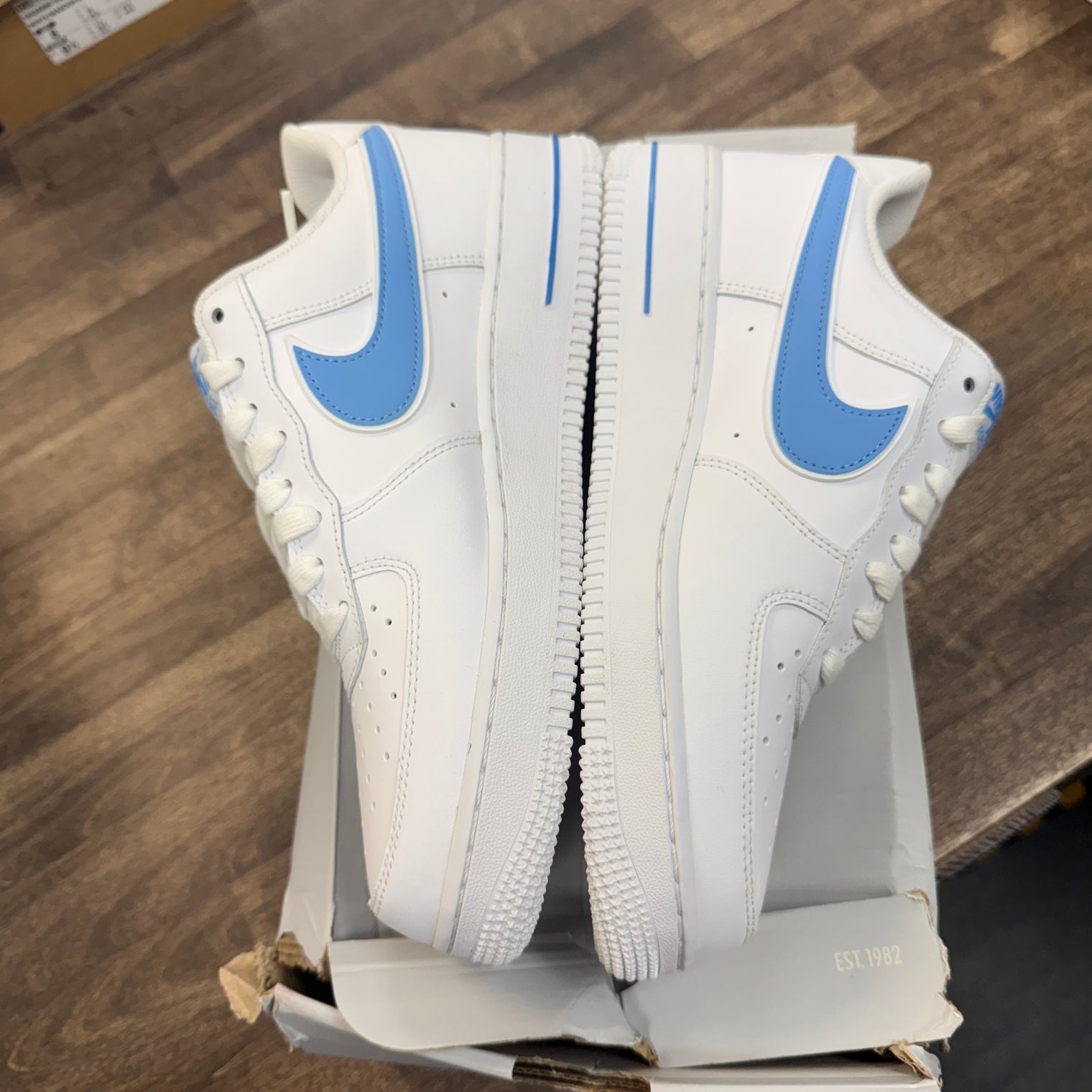 White University Blue Air Force 1 Low (Lightly Worn)