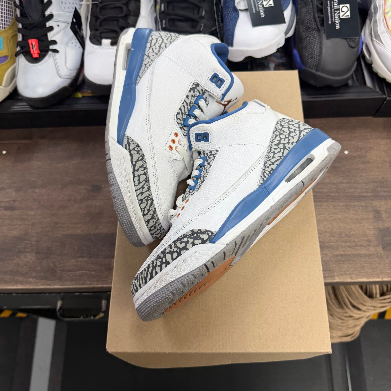 Wizards Jordan 3 (GS) (USED, No Box)