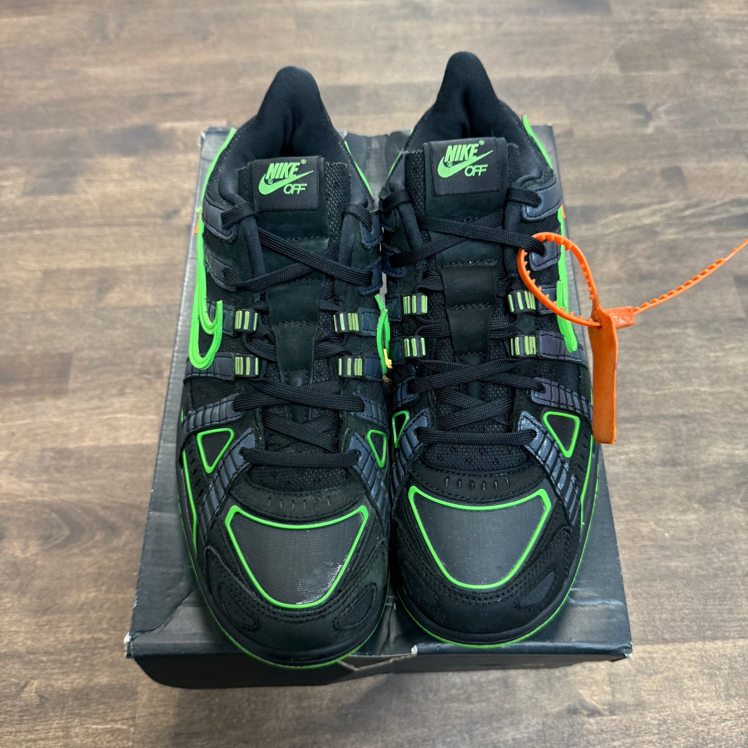 Nike Dunk Low Off-White Green Strike (USED,Replacement Box)