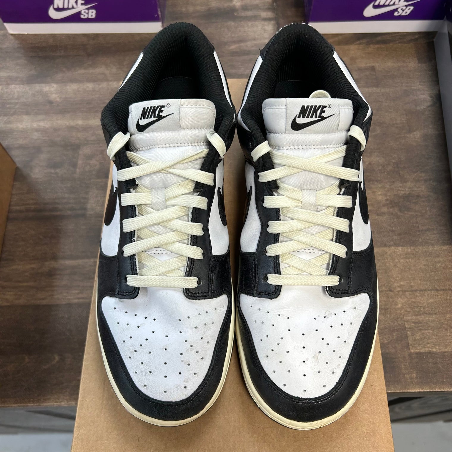 Vintage Black White Dunk Low (W) (USED, No Box)