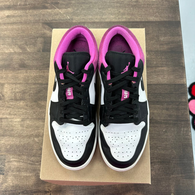 Black Active Fuchsia Jordan 1 Low (USED, No Box)