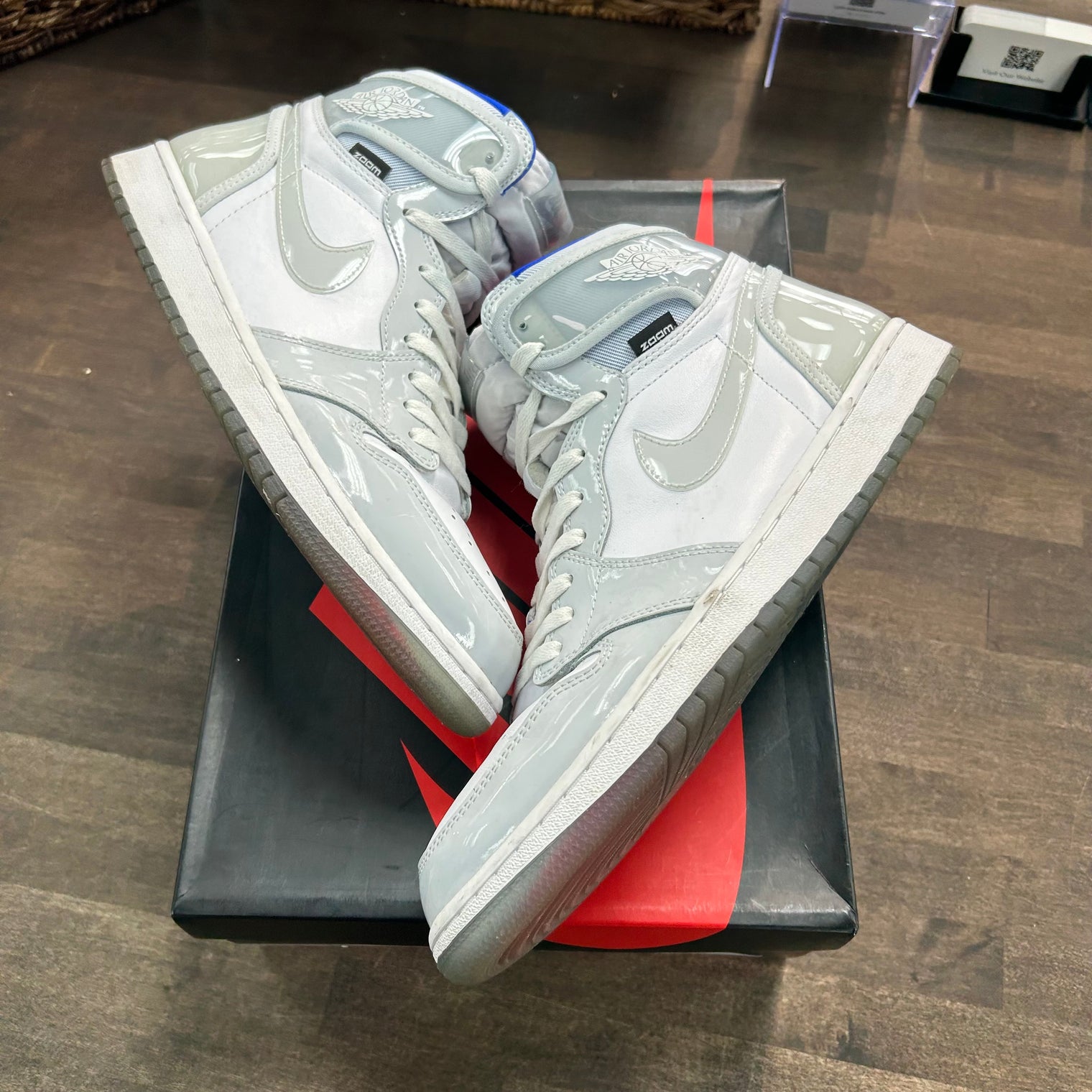 Zoom White Racer Blue Jordan 1 Retro High (USED)