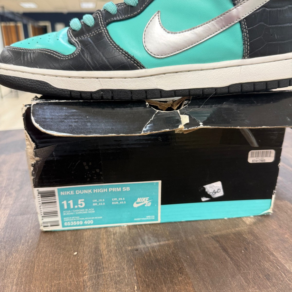 Nike SB Dunk High Diamond Supply Co. Size 11.5 (Pre-Owned) - Image 6