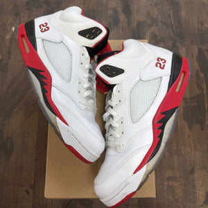 Jordan 5 Retro Fire Red Black Tongue (2013) Size 13 (Pre-Owned) - Image 1