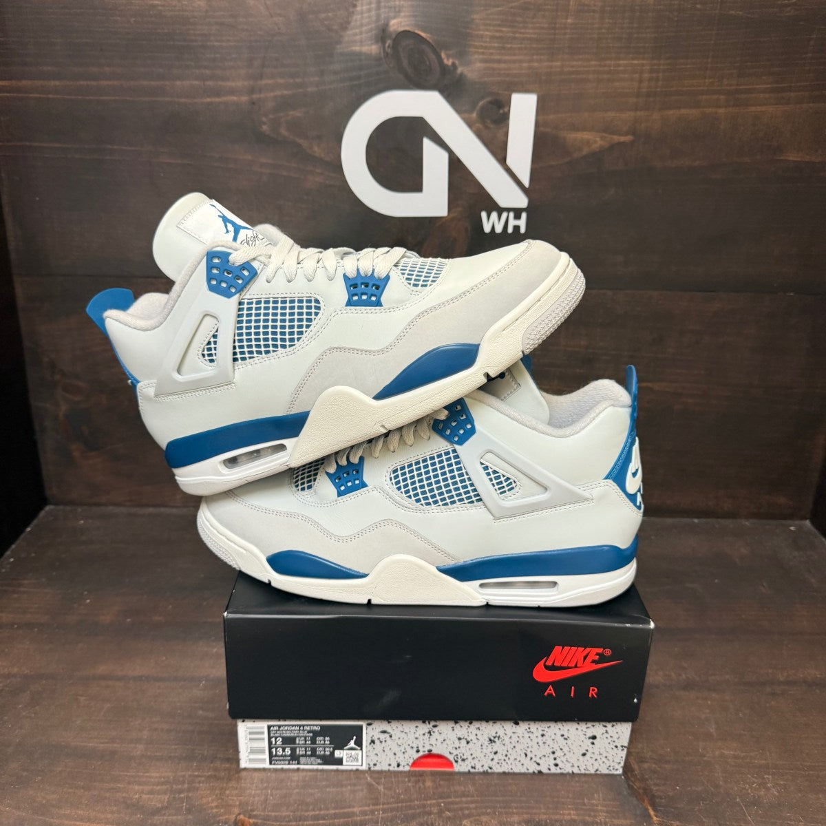 Jordan 4 Retro Military Blue (2024) Size 13 (Pre-Owned) - Image 1