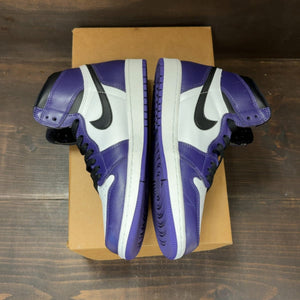 Jordan 1 Retro High Court Purple White Size 8.5 (Pre-Owned) - aux