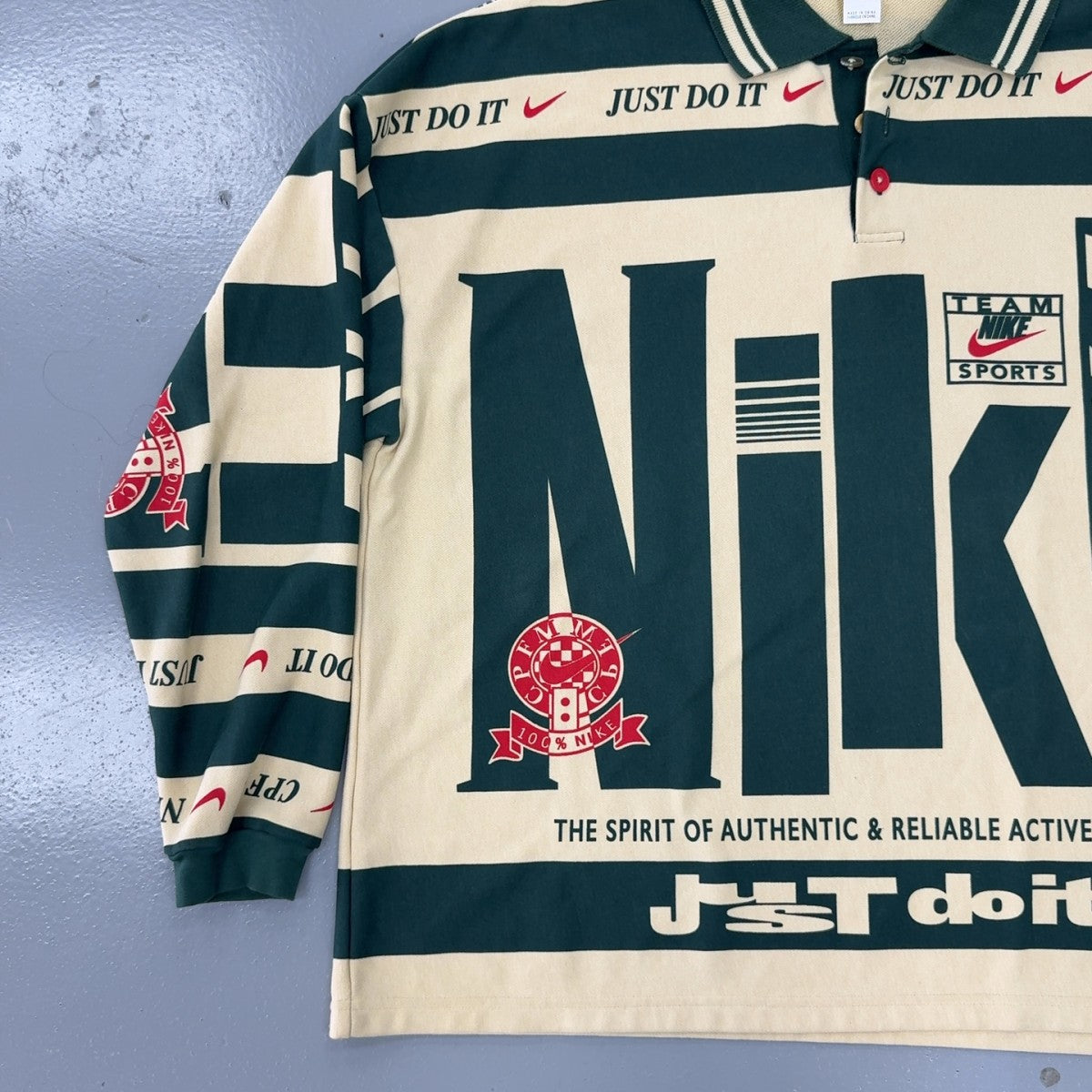 Nike x Cactus Plant Flea Market Longsleeve Polo Natural Size L Size L (Pre-Owned) - Image 3