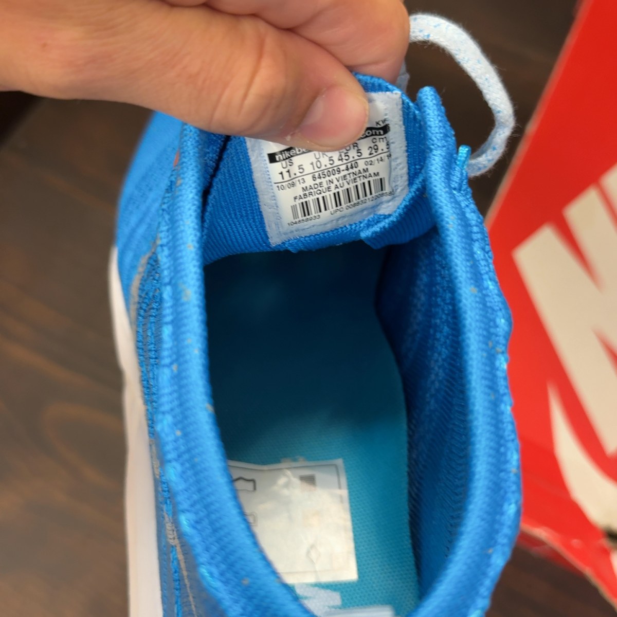 Nike Lunarmax Flyknit Chukka NYC Blue Glow Size 11.5 - Image 7