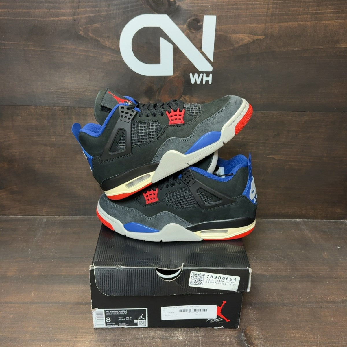 Jordan 4 Retro Rare Air (Gold Lettering) Size 8 (Pre-Owned) - Image 1